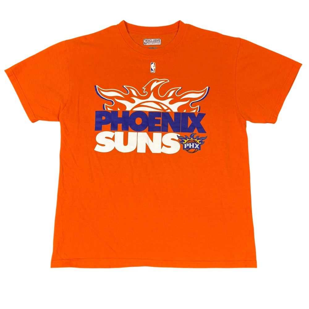 NBA T-Shirt Men Large Orange Phoenix Suns Graphic Tee Exclusive Collection‎